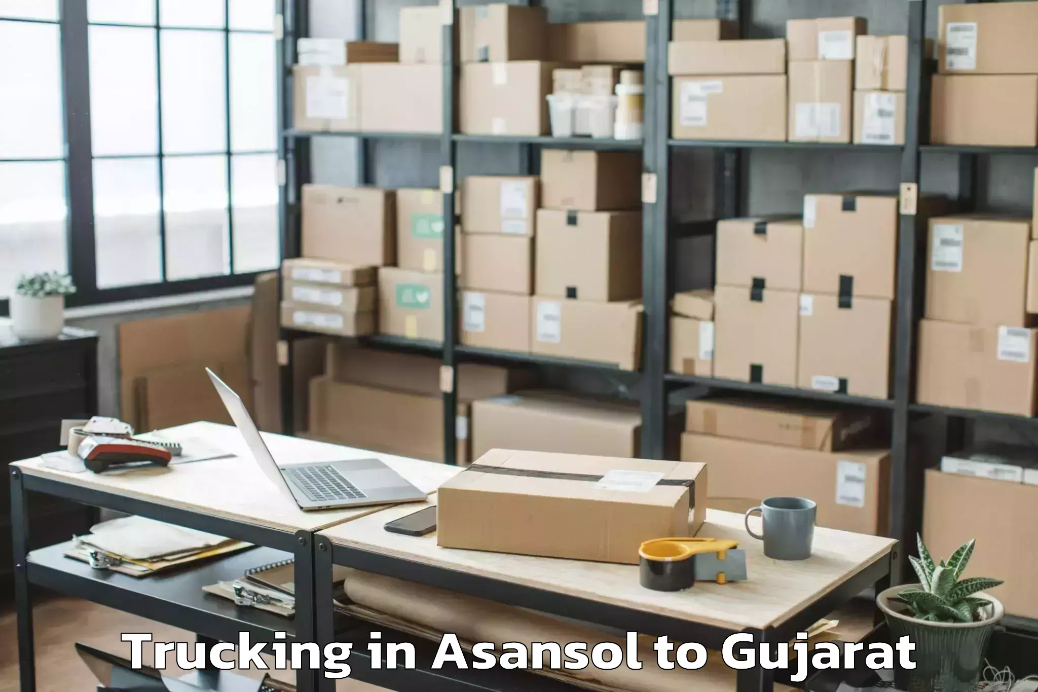 Easy Asansol to Visavadar Trucking Booking